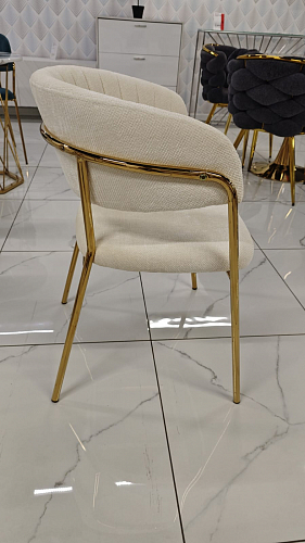 Стул на металлокаркасе Kamelia green / gold из шоурума 9